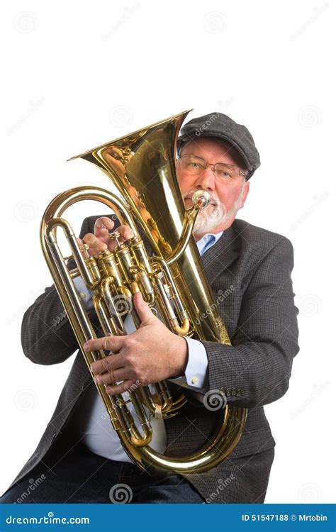 A man playing a Euphonium stock photo. Image of sound - 51547188