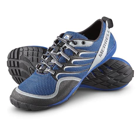 Men's Merrell® Barefoot Trail Glove Shoes, Blue - 220252, Running Shoes ...