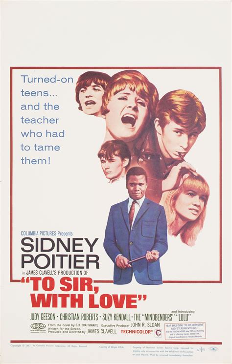 To Sir, with Love 1967 U.S. Window Card Poster - Posteritati Movie ...