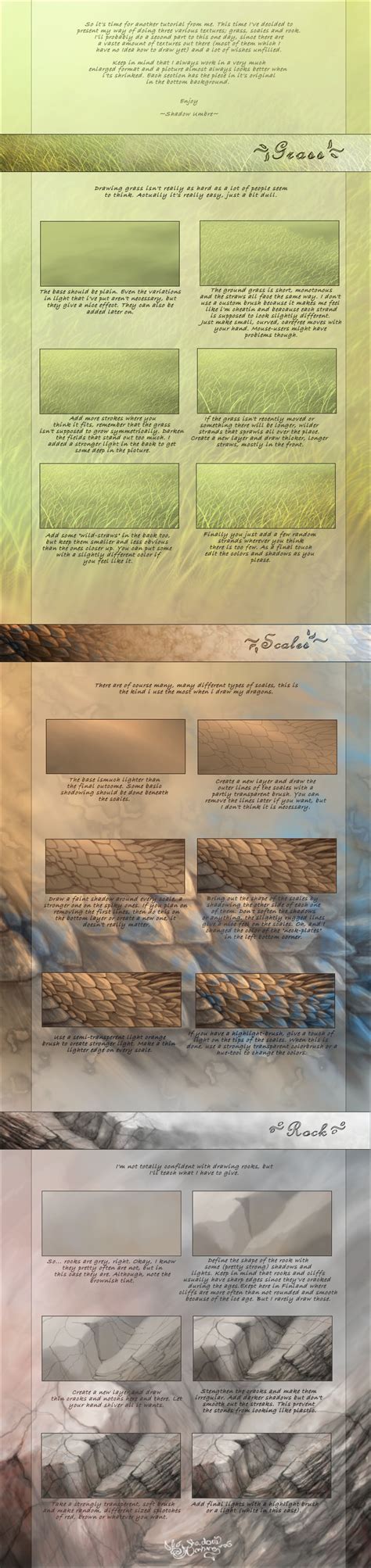 Various textures tutorial by MinnaSundberg on DeviantArt