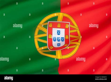 La bandera nacional de Portugal Fotografía de stock - Alamy