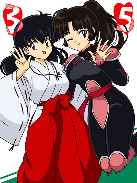 Kagome & Sango || InuYasha Kagome Higurashi, Miroku, Sango, Inuyasha Love, Inuyasha Fan Art ...