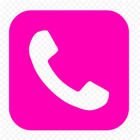 HD Pink Square Phone Icon PNG | Citypng