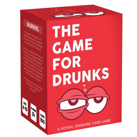 The Game for Drunks: Fun Adult Drinking Card Game with 100 Voting ...