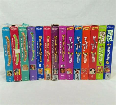 Disney Sing Along Songs VHS Large Lot of 14 Video Tapes Mickey Muppets Music #Disney # ...