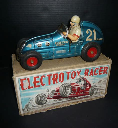 Vintage Japan Yonezawa Tin Race Car with Box