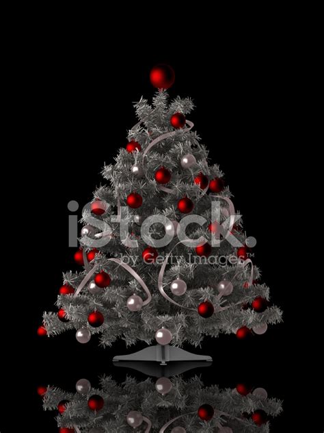 Christmas Tree On Black Background Stock Photo | Royalty-Free | FreeImages