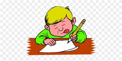 Writing A Letter Cartoon - Free Transparent PNG Clipart Images Download