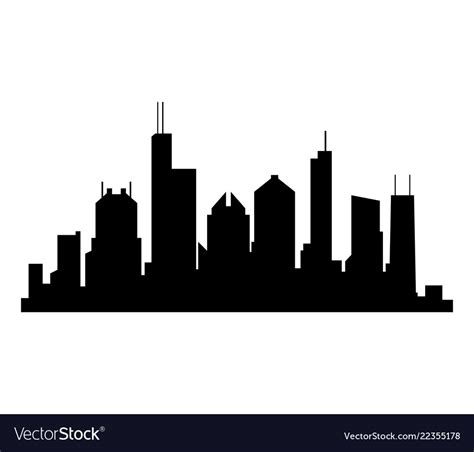 Chicago skyline Royalty Free Vector Image - VectorStock