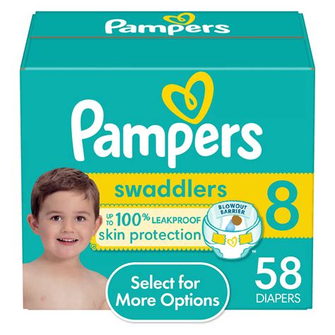 Pampers Swaddlers Diapers, Size 8, 58 Count (Select for More Options) - Walmart.com