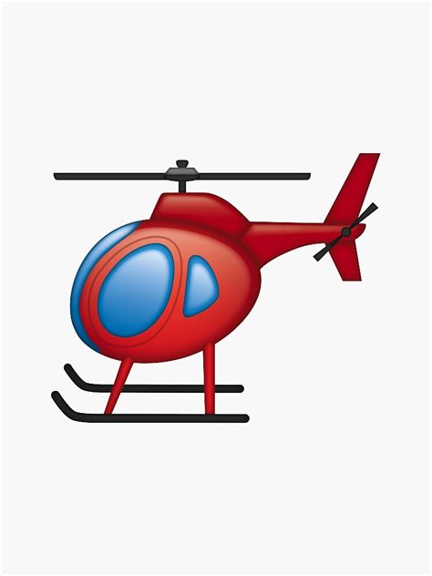 "Emoji helicopter" Sticker for Sale by LeDroleEcolier | Redbubble