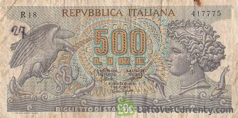 500 Italian Lire banknote (Arethusa) - Exchange yours for cash today