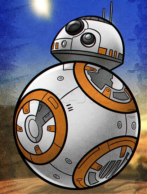 How to Draw BB-8, Step by Step, Star Wars Characters, Draw Star Wars, Sci-fi, FREE Online ...