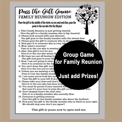 Family Reunion Game Pass The Gift Printable | ubicaciondepersonas.cdmx.gob.mx