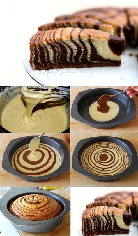 Learn How to Make Your Own Homemade Zebra Cake - AllDayChic | Bolos zebrados, Delícia de ...