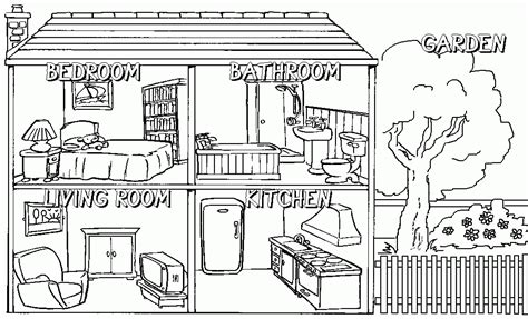 Coloring Bedroom Worksheet | Coloring Worksheets