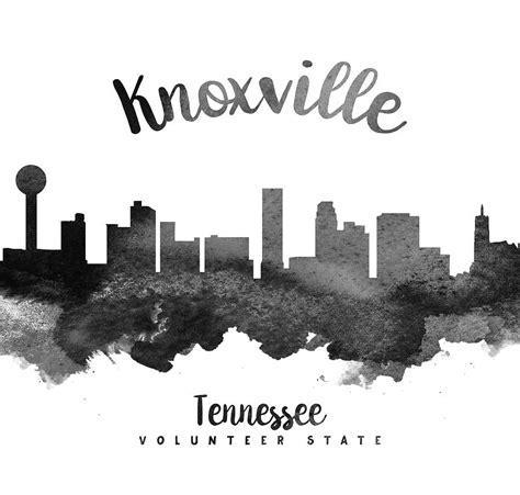 Knoxville Tennessee Skyline 18 Painting by Aged Pixel