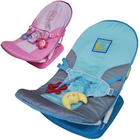 Baby Girls Boys Travel Chair Casual Foldable Chaise Lounge Infant Fold up Seat with Belt and ...