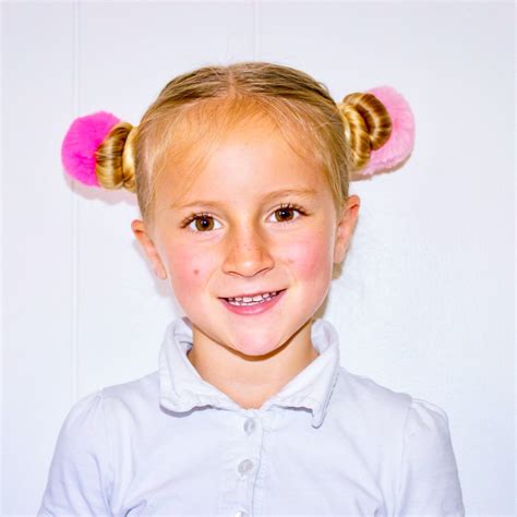 Ice Cream (Cone) Hair with Pom Poms | Hair dos, Hair, Little girls