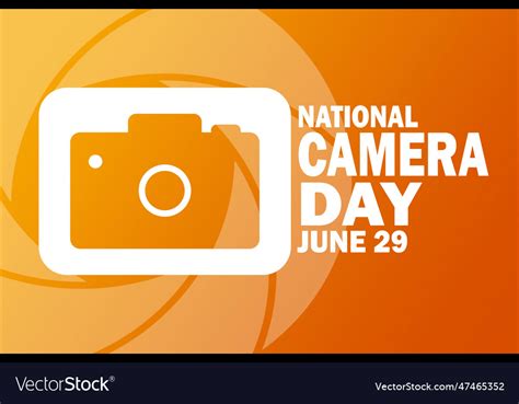 National camera day template design Royalty Free Vector