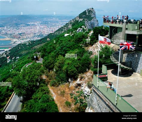 Aerial view of Gibraltar as seen from the top of the Rock of Stock Photo: 65727051 - Alamy