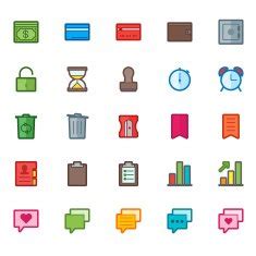 25 Icons in Material Design Color Palette set 2 free image download