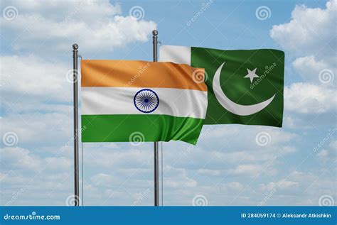 Pakistan and India flag stock photo. Image of relationship - 284059174