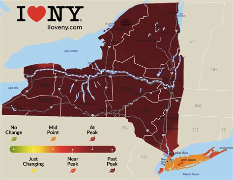 This Map Shows Exactly When All The Prettiest Fall Foliage In NY Will Peak - Secret NYC