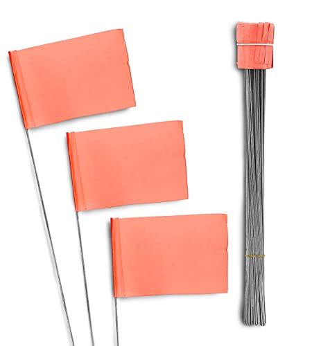 Snapklik.com : AdirPro Marking Flags 100 Pack - 2x3 Lawn Flags - Marker ...