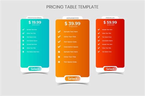 Page 20 | Pricing table Vectors & Illustrations for Free Download | Freepik