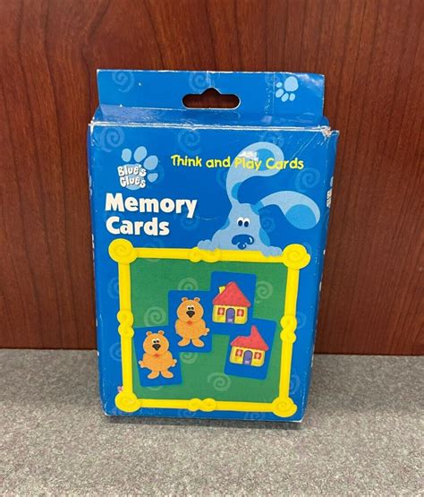 Blues Clues Memory Card Game Think & Play 1999 Matching Complete 36 ...