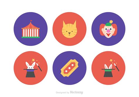 Circus Flat Vector Icons 138890 Vector Art at Vecteezy