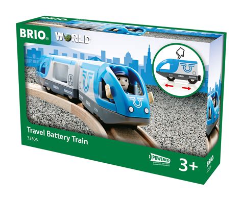 BRIO World Wooden Railway Train Set - Travel Battery Train Set - Ages 3 ...