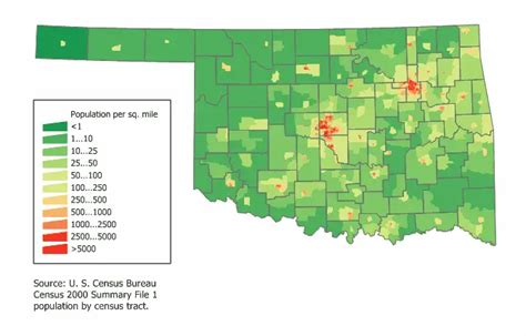 Oklahoma Population Map - MapSof.net