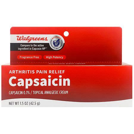 Walgreens Capsaicin Arthritis Pain Relief Cream | Walgreens