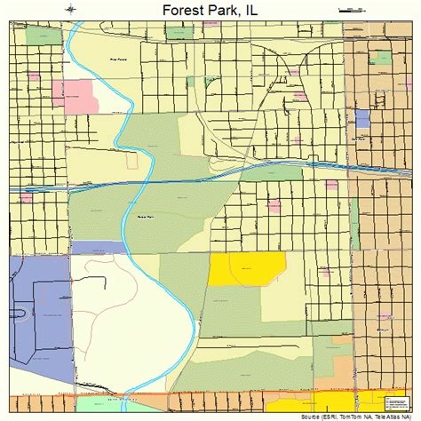 Forest Park Illinois Street Map 1726935