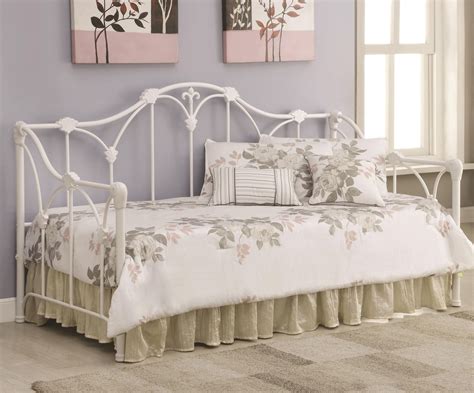 300216 Floral White Frame Daybed from Coaster (300216) | Coleman Furniture