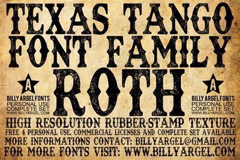 TEXAS TANGO EXTRA ROTH Font | Billy Argel Fonts | FontSpace