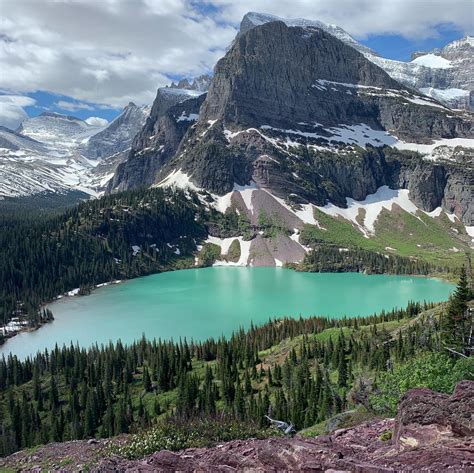 Glacier National Park -> Grinnell Lake from Grinnell glacier trail ...