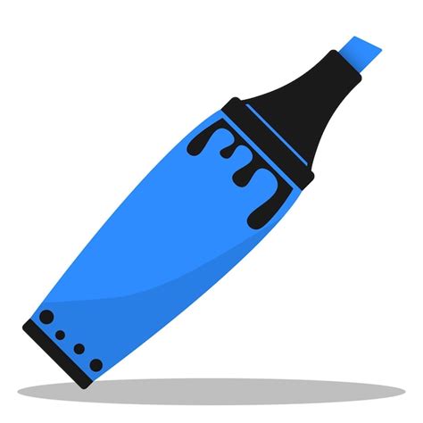 Premium Vector | Ink Graphic blue Marker Pen Highlighter isolated on ...