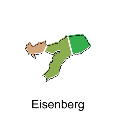 vector map of Eisenberg modern outline, High detailed vector illustration Design Template ...