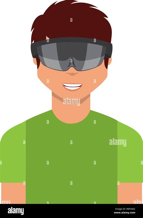 Person with augmented reality glasses vector illustration design Stock Vector Image & Art - Alamy