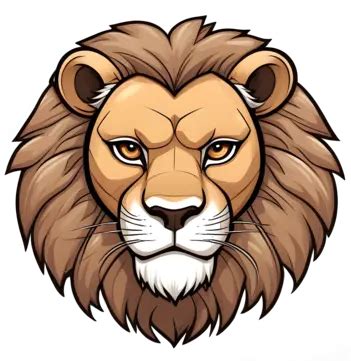 Cartoon Cute Lion Head Clipart Design, Lion Head, Lion Head Logo, Lion Logo PNG Transparent ...