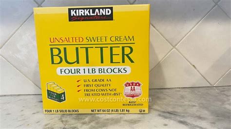 Kirkland Signature Unsalted Butter, 4 x 1 Lb Blocks | CostContessa