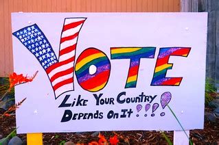 Vote Like Your Country Depends On It | This sign is posted i… | Flickr