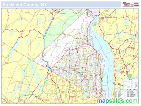 Rockland, NY County Wall Map by MarketMAPS - MapSales