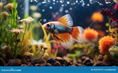 Aquarium fish Guppy stock photo. Image of home, fish - 293579212