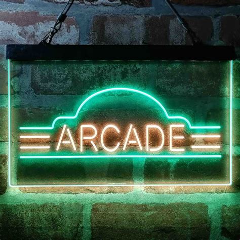 Vintage Arcade Video Games Display Dual Color LED Neon Sign | Etsy