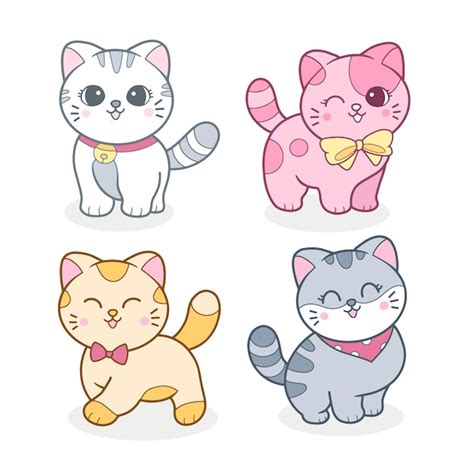 Premium Vector | Cute kittens baby cat cartoon illustration