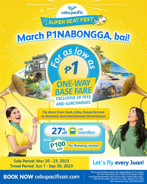 Cebu Pacific PISO Fare Promo (March 20, 2023) - Cebu Pacific Promo ...